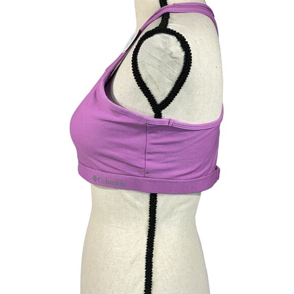 Columbia Medium High-Impact Sports Bra Omni-Freeze Zero Racerback Padded Purple - Picture 5 of 10